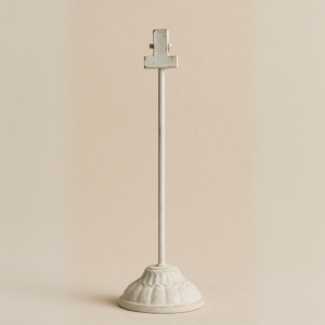 Stand Blanco Mathilde M. Para Cerámicas y Sachet 25 cm con Pinza Soporte Elegante y Funcional