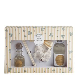 Pack Mathilde M. Ceramica Perfumada, Mikado y Spray de Ambiente Fleur De Oranger