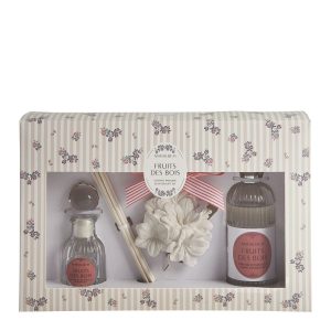 Pack Mathilde M. Ceramica Perfumada, Mikado y Spray de Ambiente Fruits Des Bois
