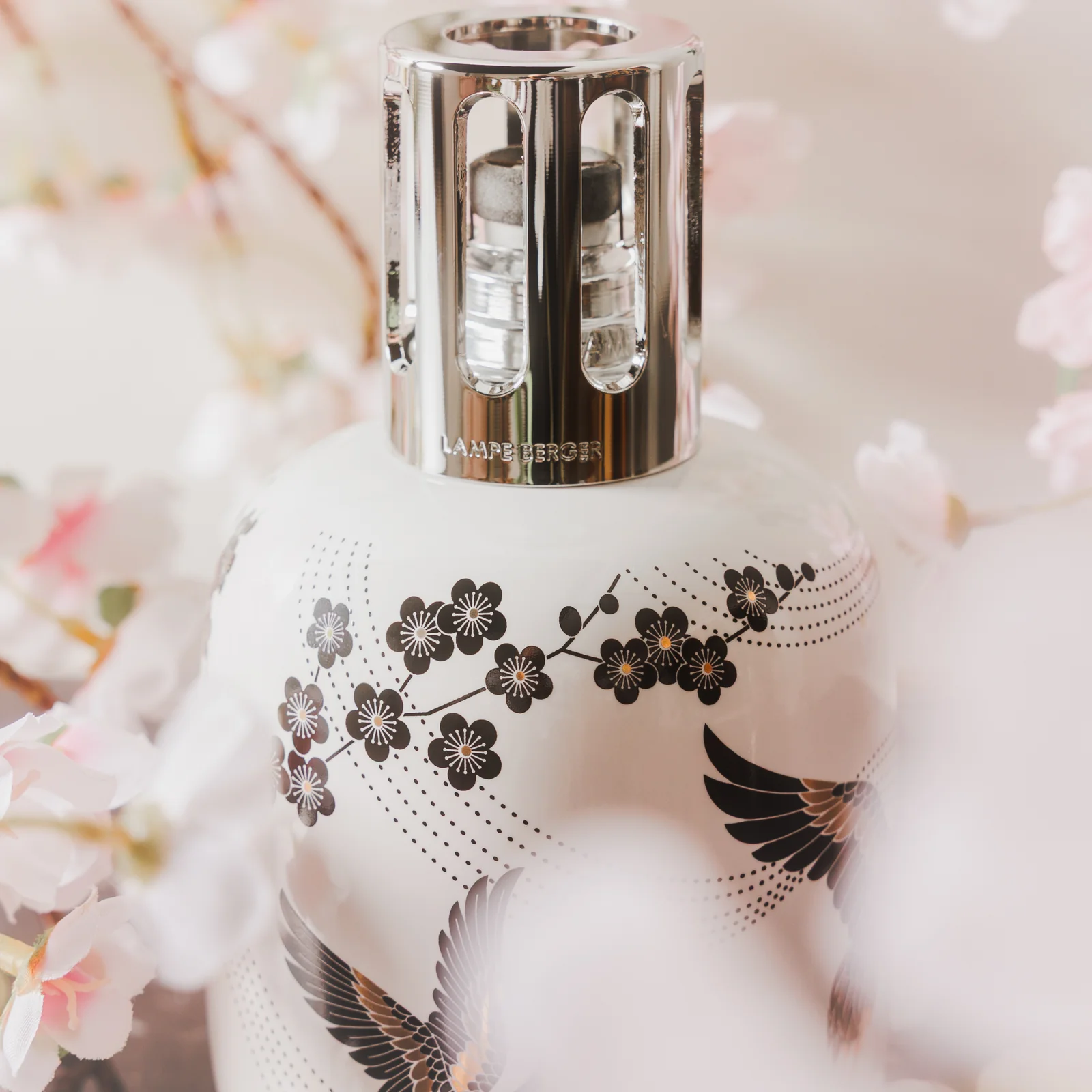 Cofre lámpara Berger Porcelaine Sakura Blanche