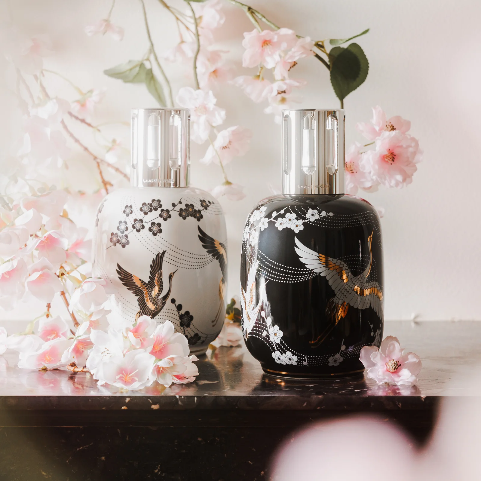 Cofre lámpara Berger Porcelaine Sakura Noire