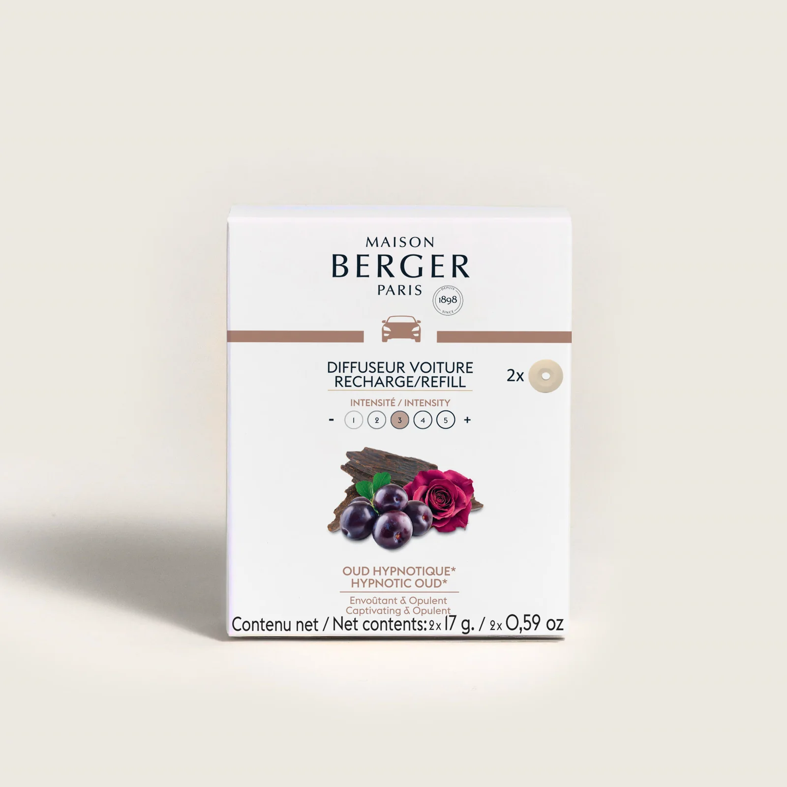 Recarga de Estuche Difusor de Coche Maison Berger Oud Hypnotique
