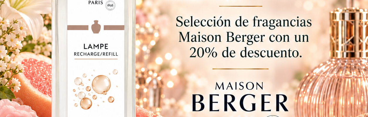 Promoción Maison Berger en tonos rosados